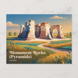 Carte Postale Monument Rocks (Pyramides) Kansas