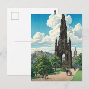 Carte Postale Monument Scott d'Édimbourg Pri japonais