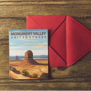 Carte Postale Monument Valley Arizona Utah Vintage voyage