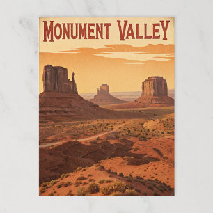 Carte Postale Monument Valley : Retro Desert View