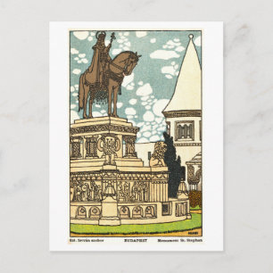 Carte Postale Monument vintage de Saint-Étienne à Budapest