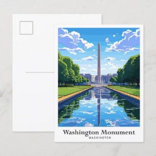 Carte Postale Monument Washington États-Unis Voyage