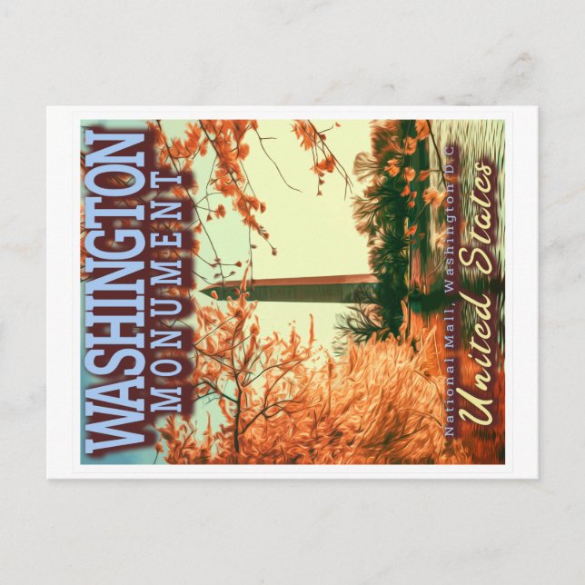 CARTE POSTALE MONUMENT WASHINGTON - NATIONAL MALL WASHINGTON DC (Devant)