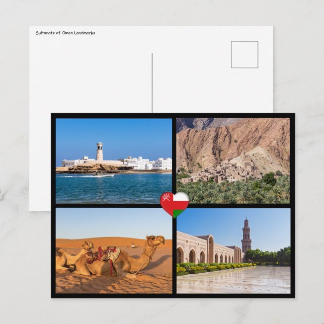 Carte Postale Monuments du Sultanat d'Oman (Devant / Derrière)