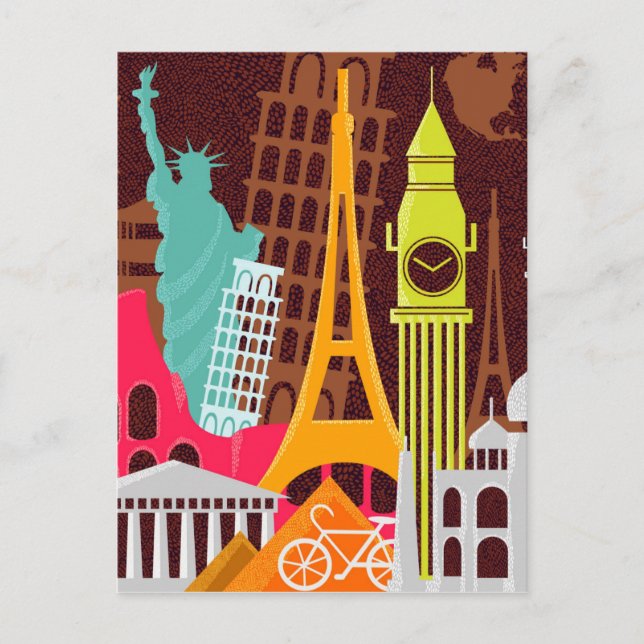 Carte Postale Monuments internationaux (Devant)