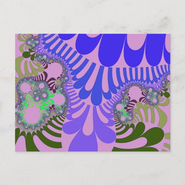 Carte Postale Mood rose et violet (Devant)