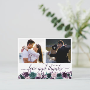 Carte Postale Moody Boho   Merci photo Eggplant Purple 2