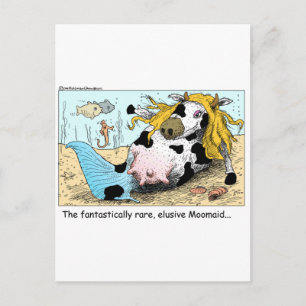 Carte Postale Moomaid Drôle Drôle Vache Dons Dons Objets de coll