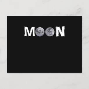 Carte Postale Moon Design avec 2 lune au lieu du double "O"