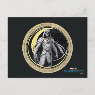 Carte Postale Moon Knight Gold Crescent Moon Caractère graphique