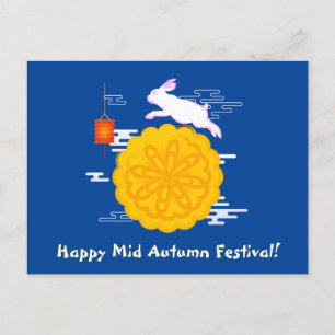 Carte Postale Mooncake Jumping Moon Moon Moon Rabbit