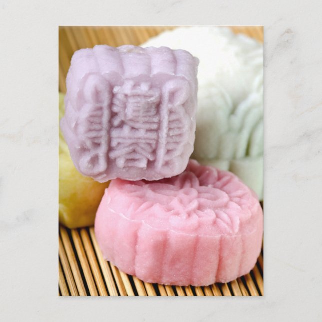 Carte Postale Mooncakes colorés (Devant)