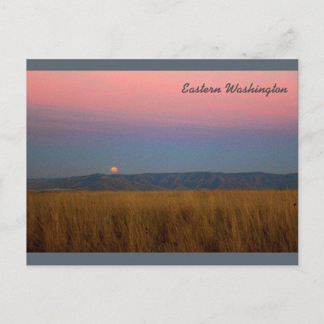 Carte Postale Moonrise de l'Est de Washington (Devant)