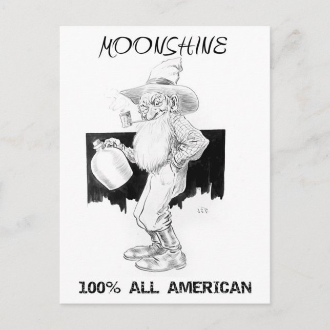 Carte Postale Moonshine - 100% All American! (Devant)
