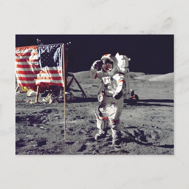 Carte Postale Moonwalk Apollo 17 (Devant)