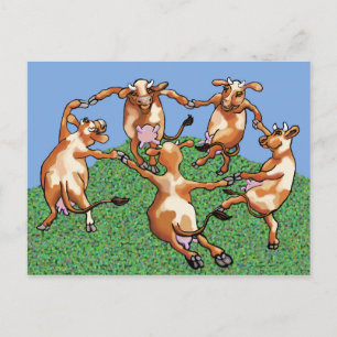 Carte Postale Mootise Dancing cows