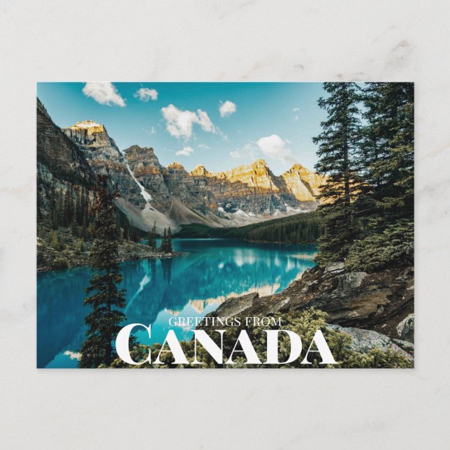 Carte Postale Moraine Lake, district d'amélioration, AB, Canada (Devant)
