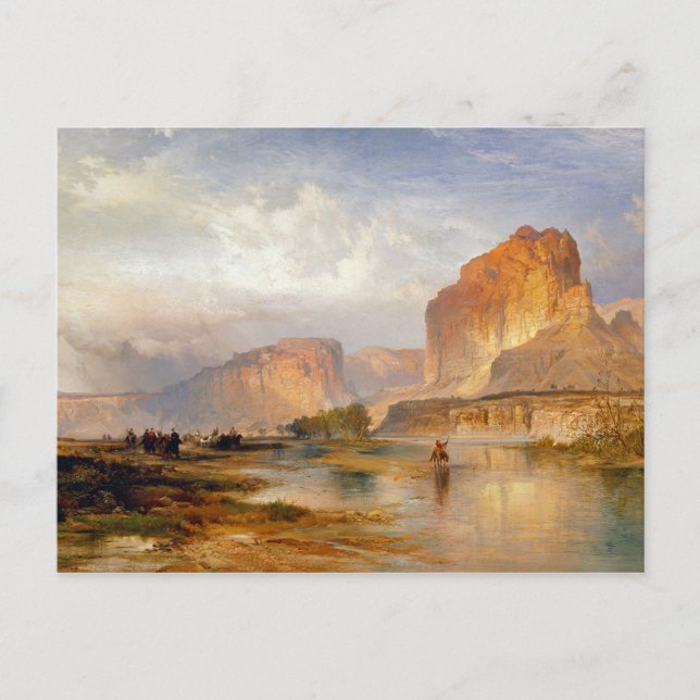 Carte Postale Moran falaises de Green River Peinture (Devant)