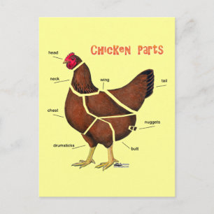 Carte Postale Morceaux de poulet
