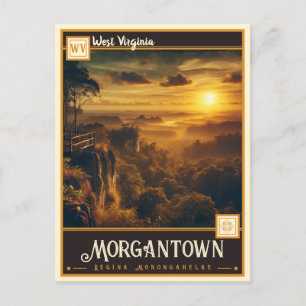Carte Postale Morgantown, Virginie-Occidentale VINTAGE