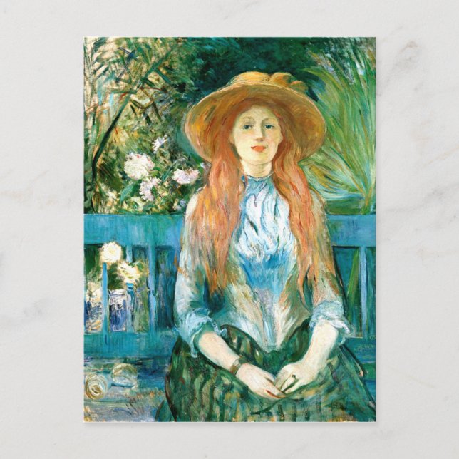 Carte Postale Morisot - Jeune fille dans un parc (Devant)