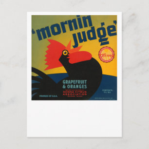 Carte Postale Mornin Juge Grapefruit et Oranges