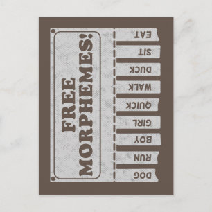Carte Postale Morphèmes libres