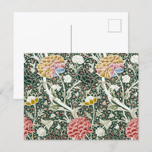 Carte Postale Morris Cray Vintage Blossom Design Floral Vert
