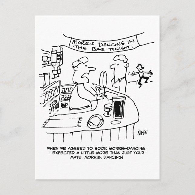 Carte Postale Morris Dancing in Pub. Danse Morris traditionnelle (Devant)