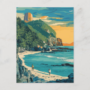 Carte Postale Morro Bay Beach California Peinture