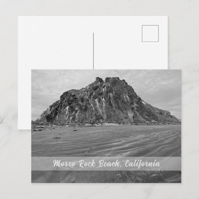 Carte Postale Morro Rock Beach, Morro Bay, Californie (Devant / Derrière)
