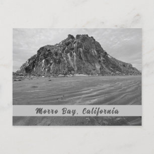 Carte Postale Morro Rock, Morro Bay en noir et blanc