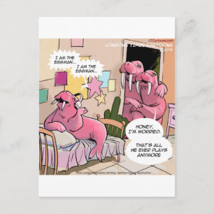 Carte Postale Morse chantant Parents inquiets Drôle