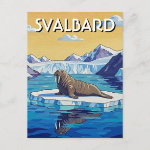 Carte Postale Morse en Svalbard Norvège