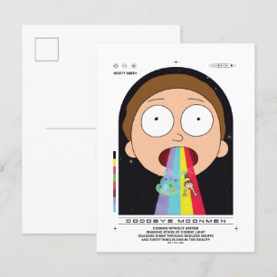 Carte Postale Morty Goodbye Moonmen Citation Graphique