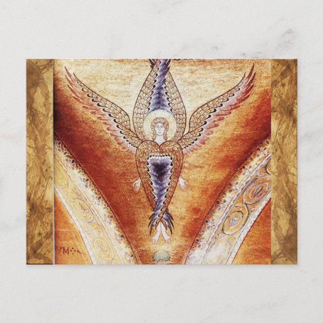 Carte Postale MOSAIC ANGEL, Parchemin Brown (Devant)