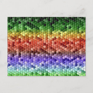 Carte Postale Mosaïque arc-en-ciel