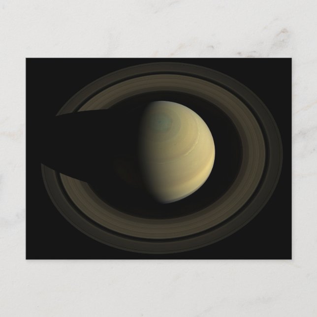 Carte Postale Mosaïque De La Planète Saturne Et Ses Principaux A (Devant)