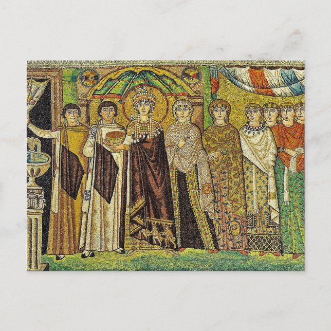 Carte Postale Mosaïque de Théodora Icône orthodoxe byzantine (Devant)