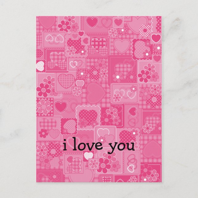 Carte Postale Mosaïque des Coeurs (Devant)