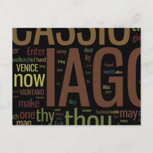 Carte Postale Mosaïque du mot Othello