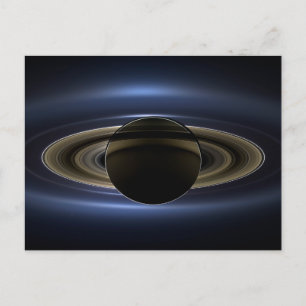 Carte Postale Mosaïque Du Système Saturne Rétro-Éclairé Par Le S