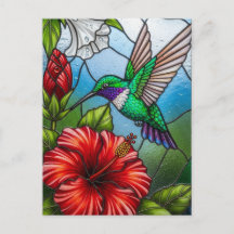 Mosaïque florale de jardin colibri en patchwork de
