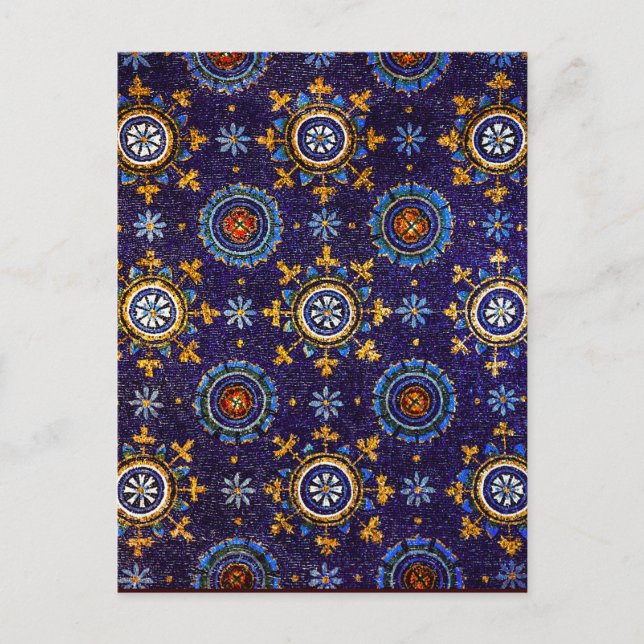 CARTE POSTALE MOSAÏQUES BYZANTINES DE RAVENNE,ÉTOILES,NUIT ÉTOIL (Devant)