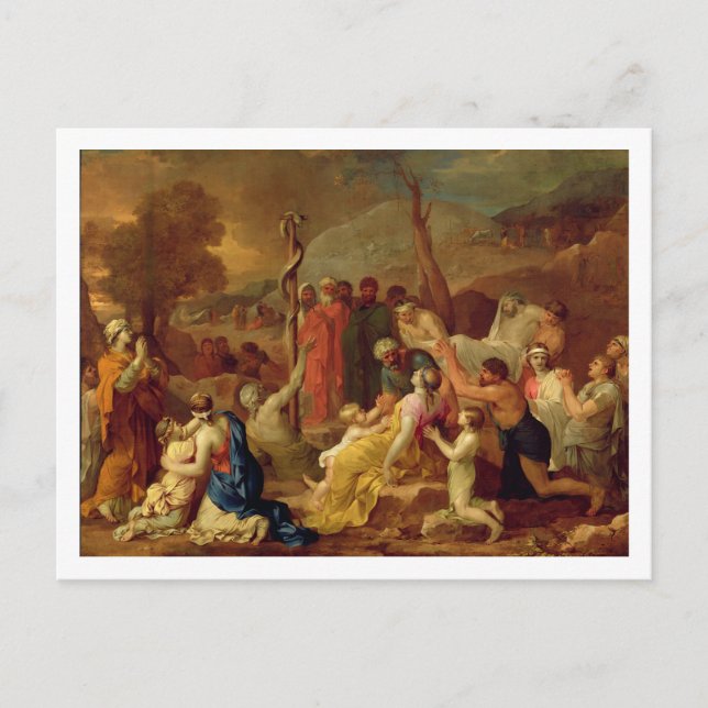 Carte Postale Moses and the Brazen Serpent, c.1653-54 (Devant)