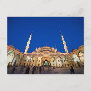 Carte Postale Mosquée Bleue la nuit