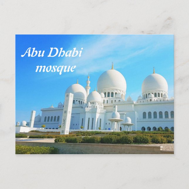Carte Postale Mosquée d'Abu Dhabi (Devant)