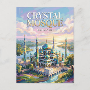 Carte Postale Mosquée de cristal Malaisie