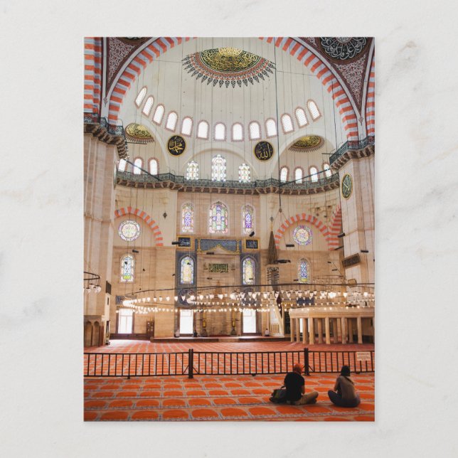 Carte Postale Mosquée de Suleymaniye intérieur (Devant)