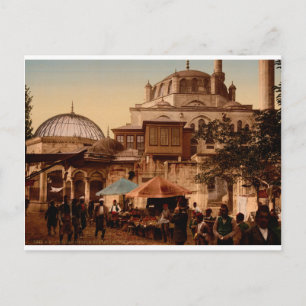 Carte Postale Mosquée et rue, Scutari, Constantinople, Turquie